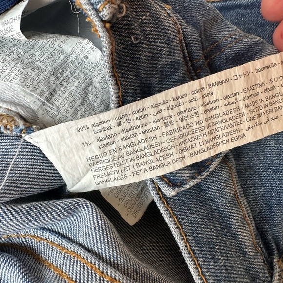 Zara Girls Denim Blue Jean Shorts Size 9 Adjustable Waist Button & Zipper - Picture 5 of 5